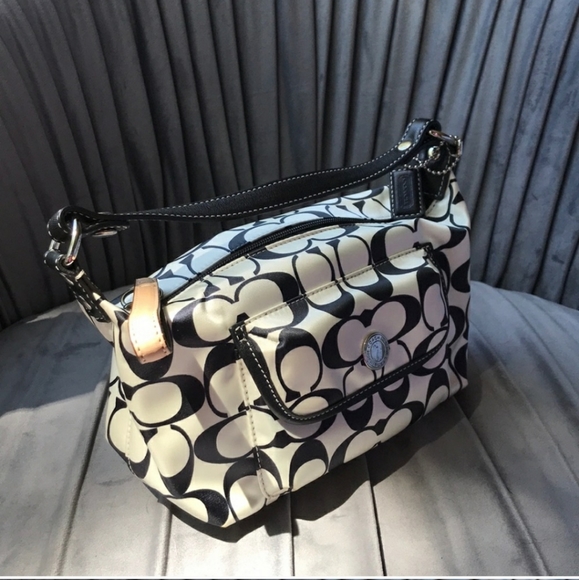 Coach Handbags - Coach NWOT Black and White Logo Sateen